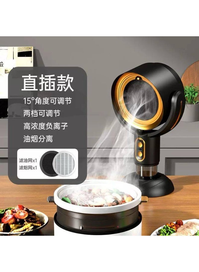 This extractor fan and air purifier cleans the air of smoke, leaving it clean and healthy. It removes odors and smoke from kitchens and offices, promoting a healthy and refreshing environment. The small, practical, and easy-to-use extractor cleans the air of odors, smoke, and bacteria in seconds with fast and effective suction. Negative ion technology purifies the air of bacteria and harmful pollutants. Its compact and portable design allows it to be easily placed on any desk or surface. Simple touch controls ensure easy operation. - Image 5